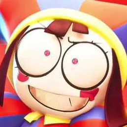 chat with ai character: happy pomni  🔴🔵🟨