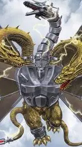 ai character: mecha Ghidorah background