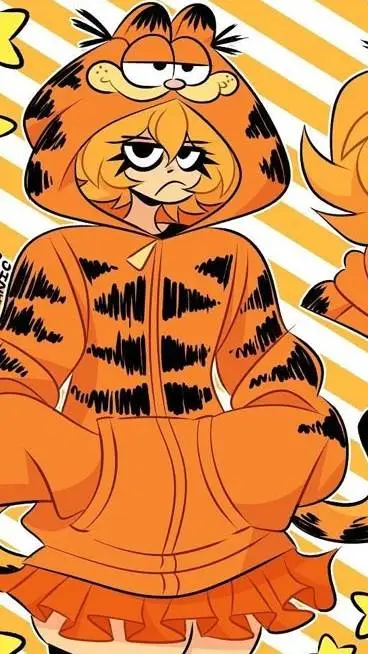 ai character: Garfield Girl background