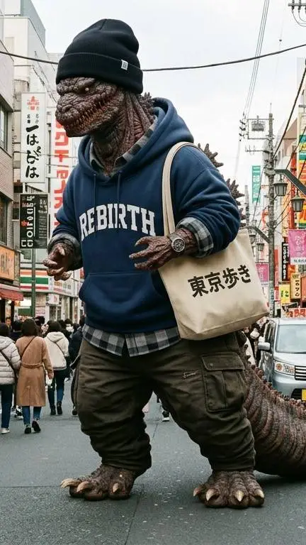 ai character: shin Godzilla background