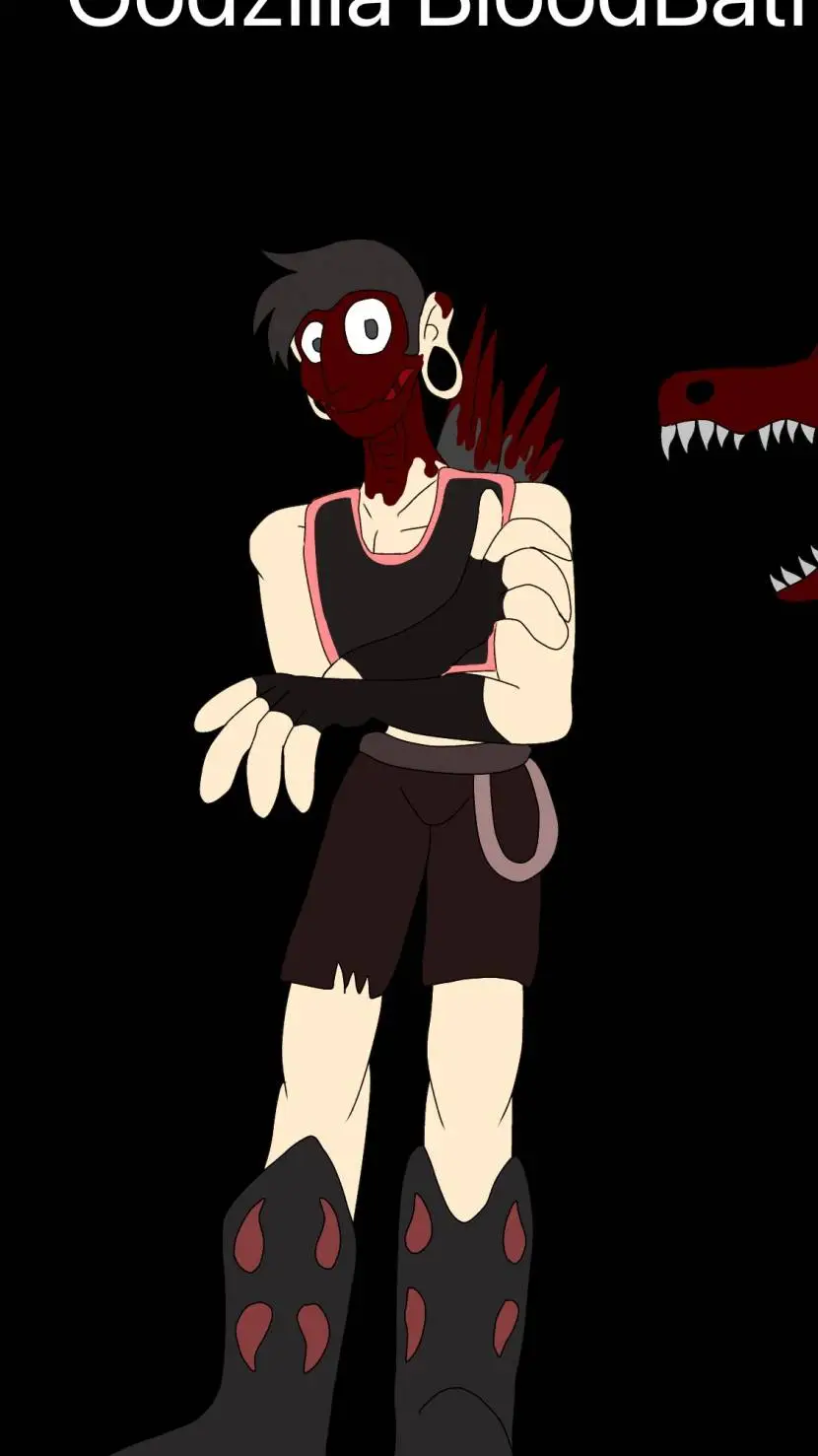 ai character: Godzilla: Bloodbat background