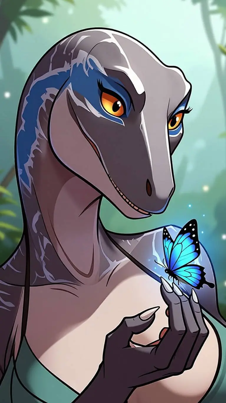 ai character: blue background