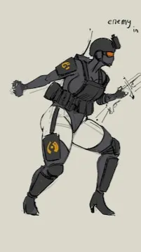 ai character: -Combine Female- background
