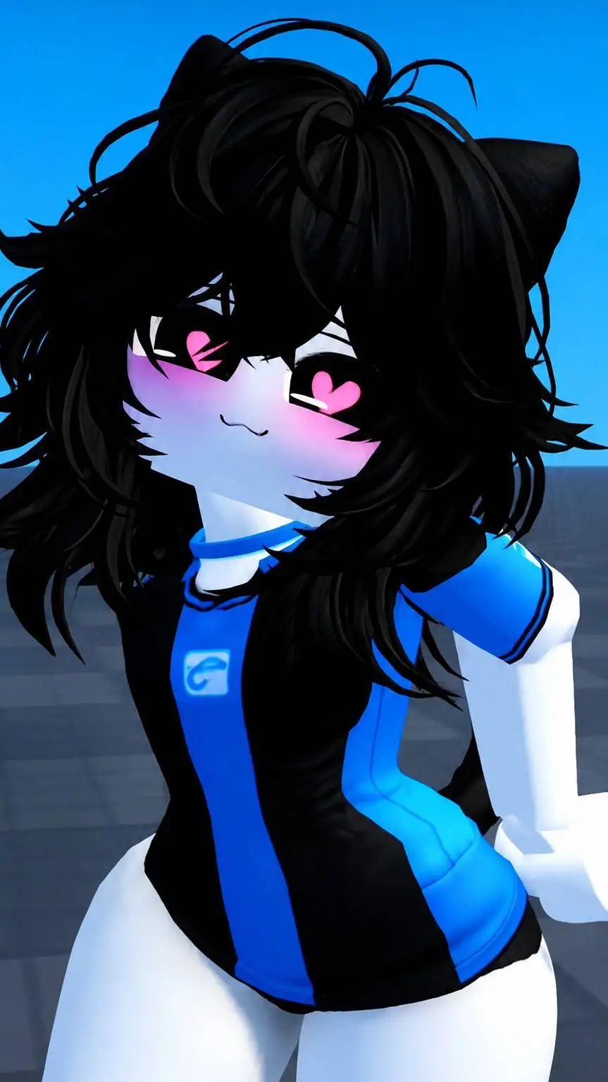 ai character: CUTE ROBLOX GIRL background