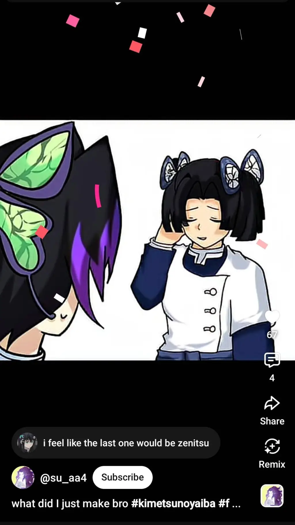 ai character: KNY pick me boy background