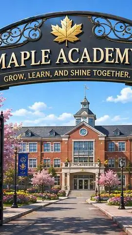 ai character: 🍁 Maple Academy🏫 background