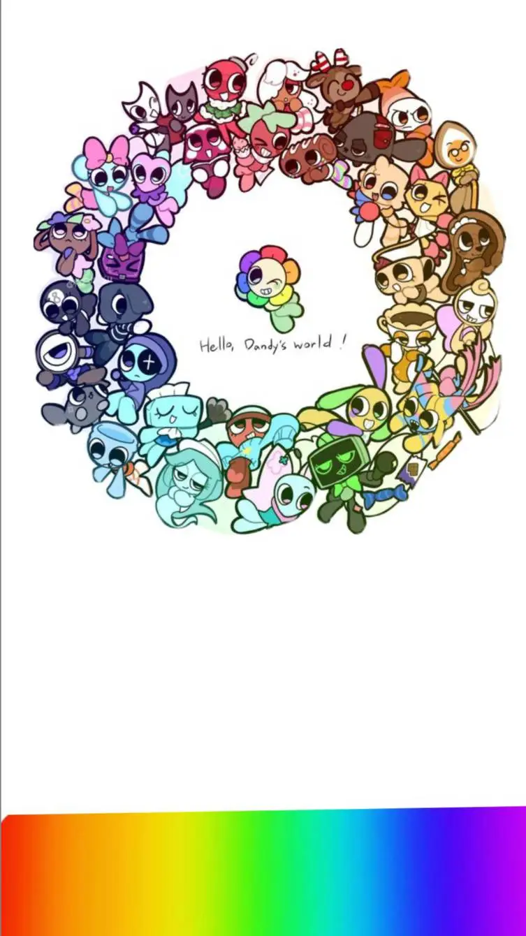 ai character: 🌈 Dandy's world 🌈 background