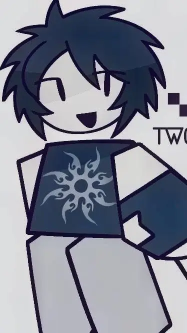 ai character: Two time y  azure background