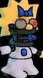 ai character: old Maggie  background