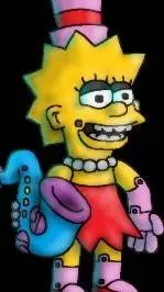ai character: lisa Simptronic. background