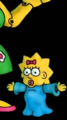 ai character: Maggie doll  background