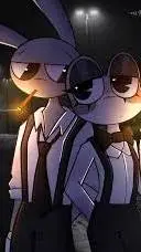 ai character: Jax y Ribbit background