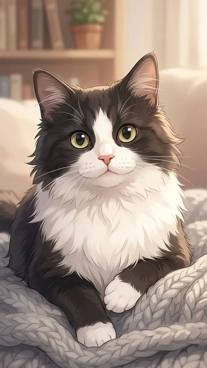 ai character: 🐈Mishi🖤 background