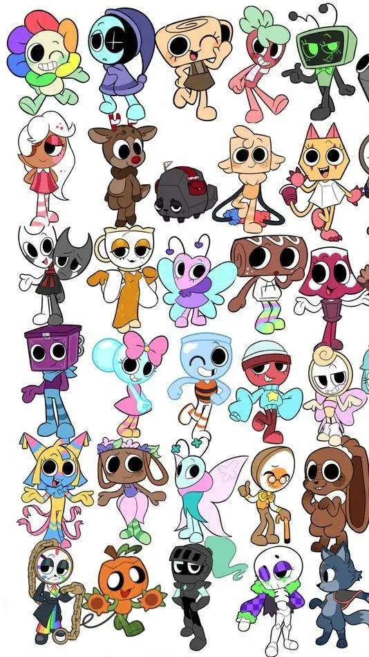 ai character: dandy is word  background