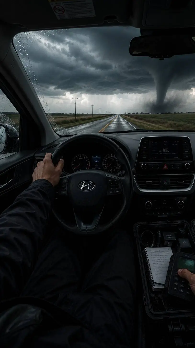 ai character: escape do tornado background