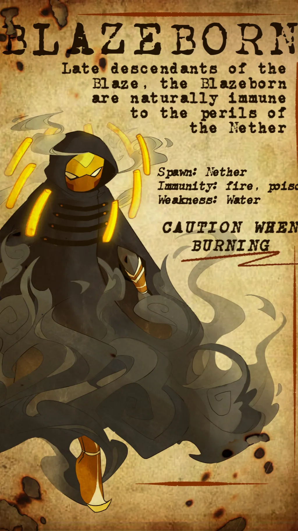 ai character: Blazeborn background