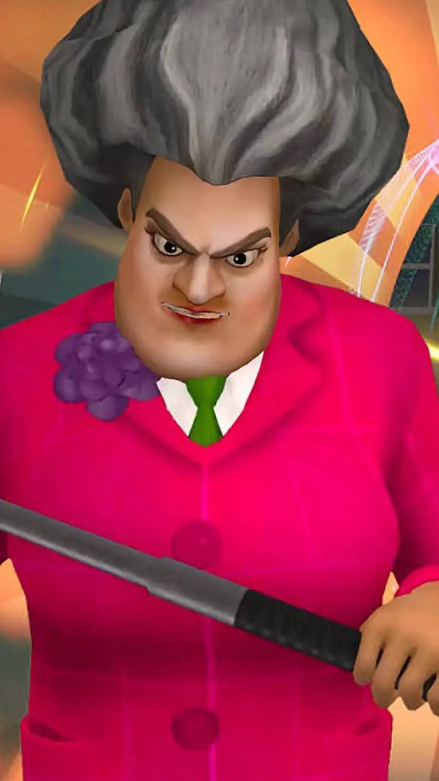 ai character: Miss T  background