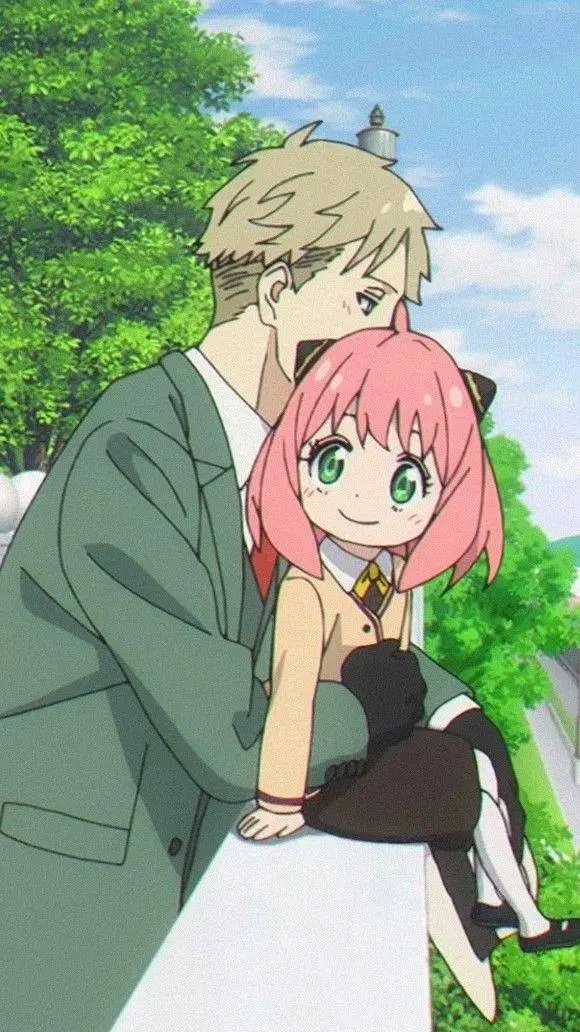 ai character: 💛 Loid & Anya 🩷 background