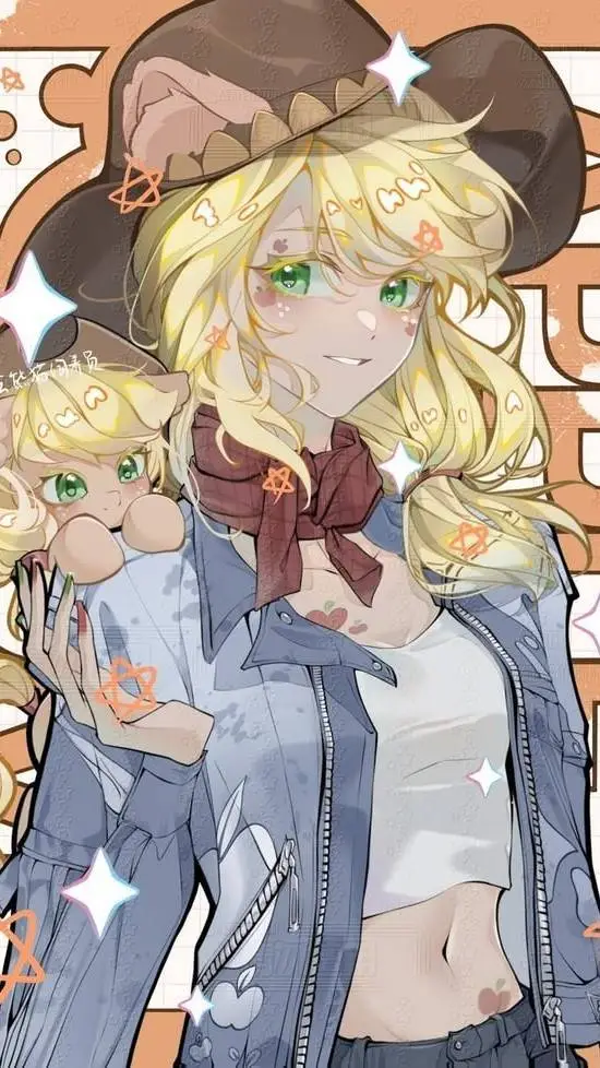 ai character: 🍎💛 Apple Jack 💛🍎 background