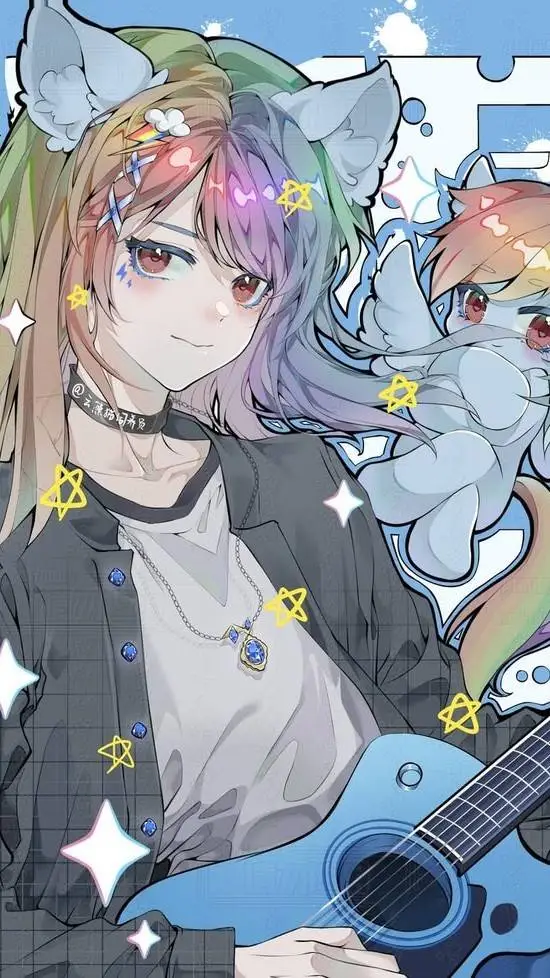 ai character: 🌈 Rainbow Dash🌈 background