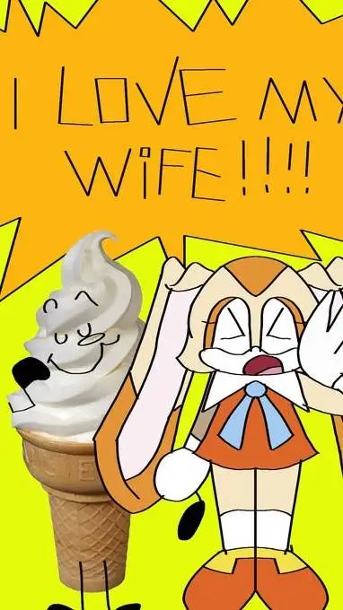 ai character: cream da ice cream background