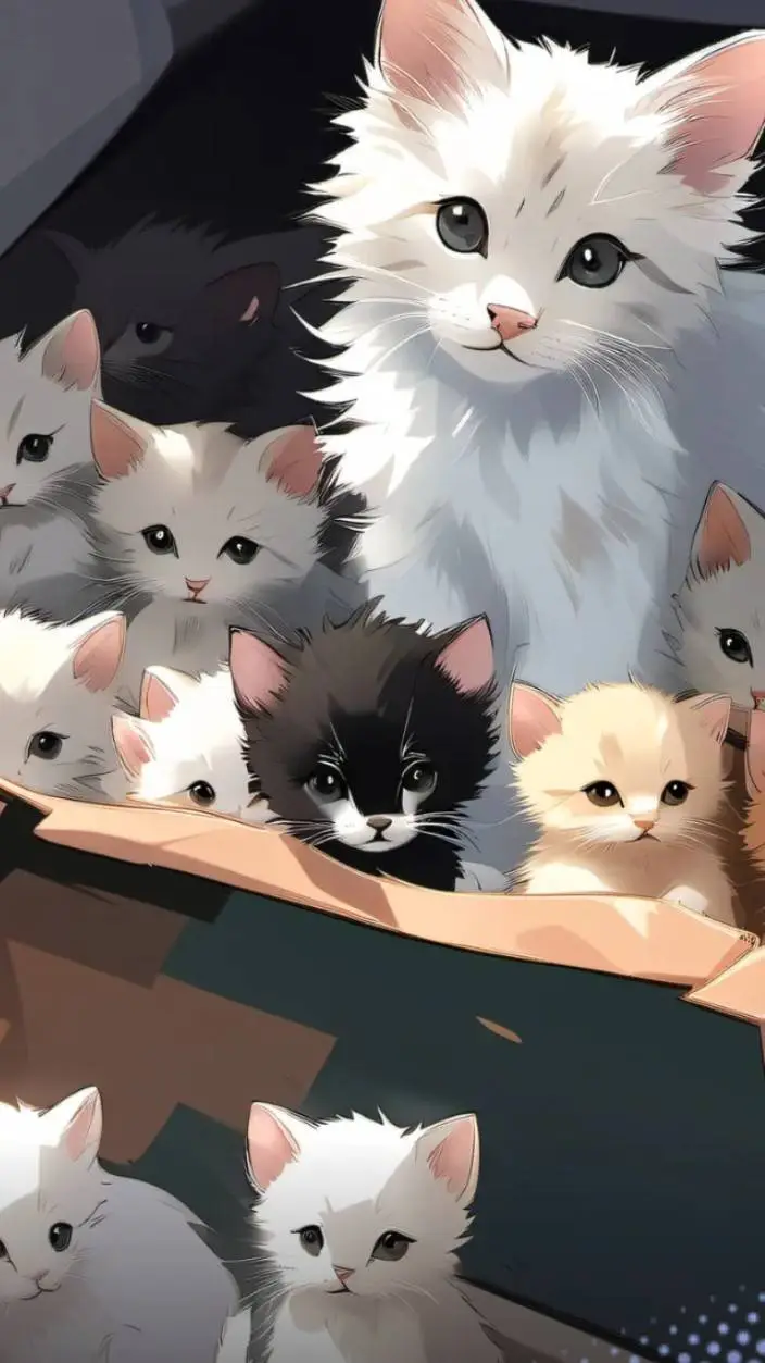 ai character: homeless cats  background
