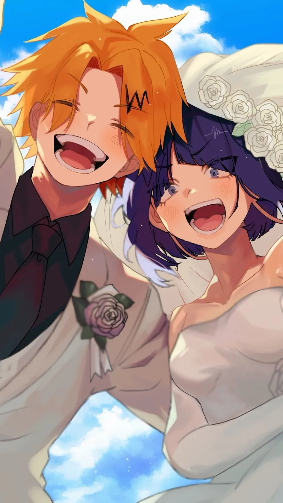 ai character: Mha wedding  background