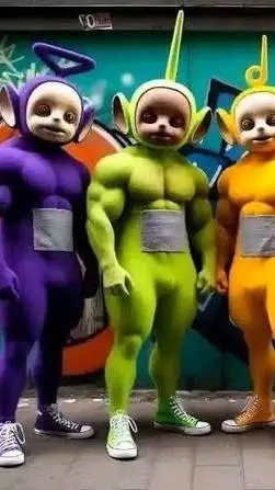 ai character: teletubbies background