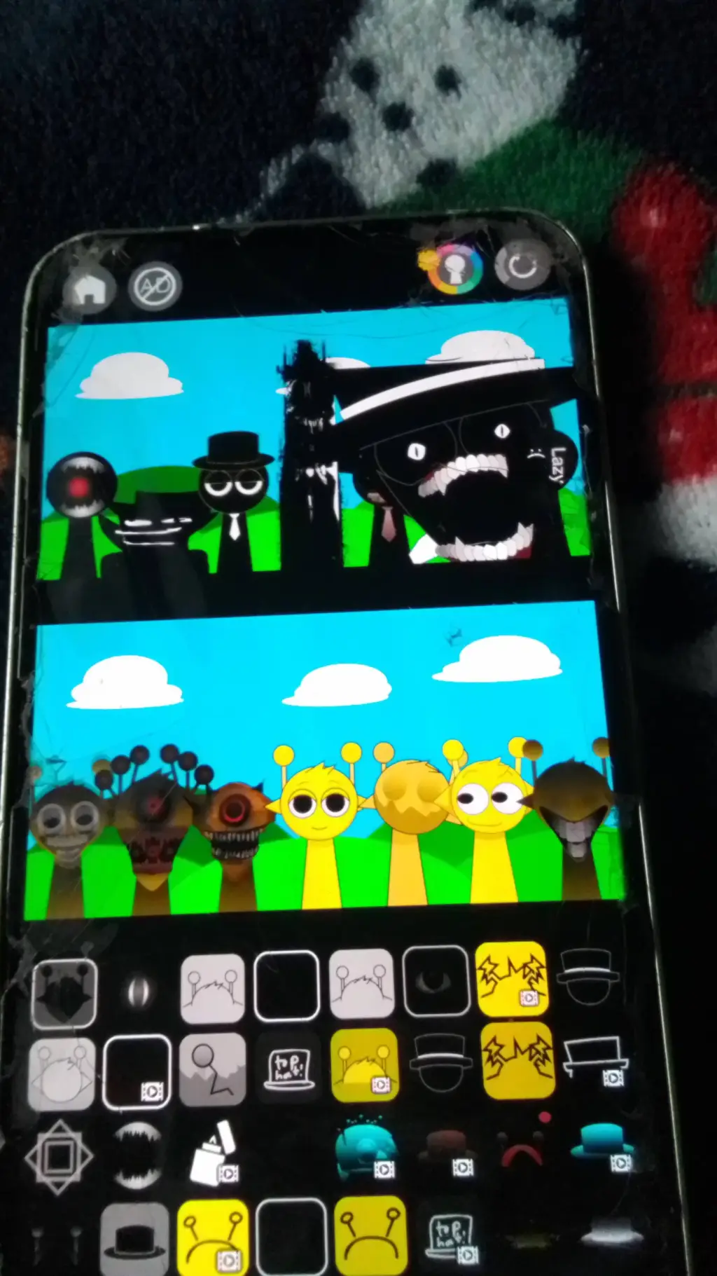 ai character: black and simon background