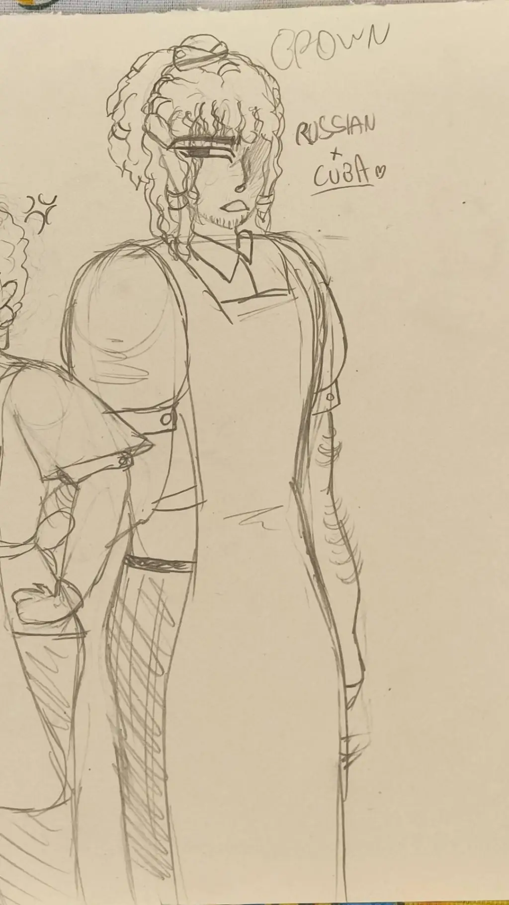 ai character: marrone background