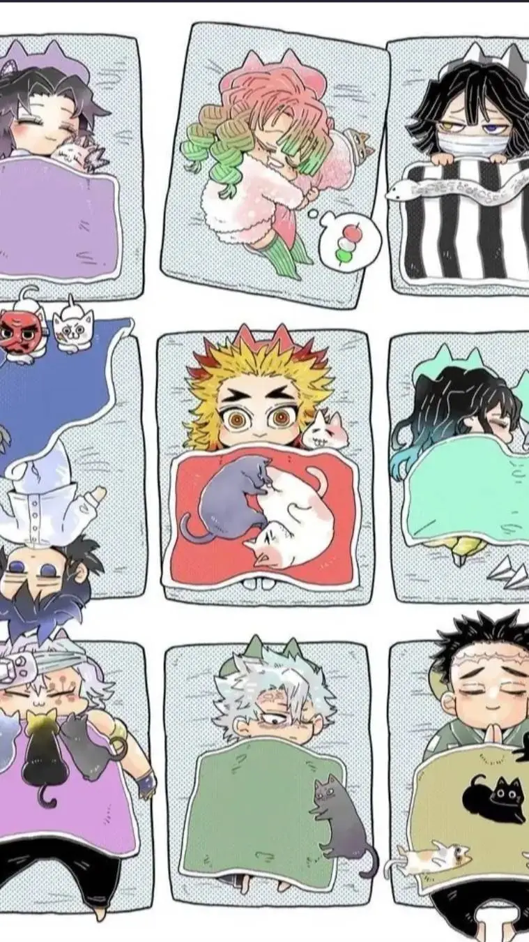 ai character: kny sleepover background