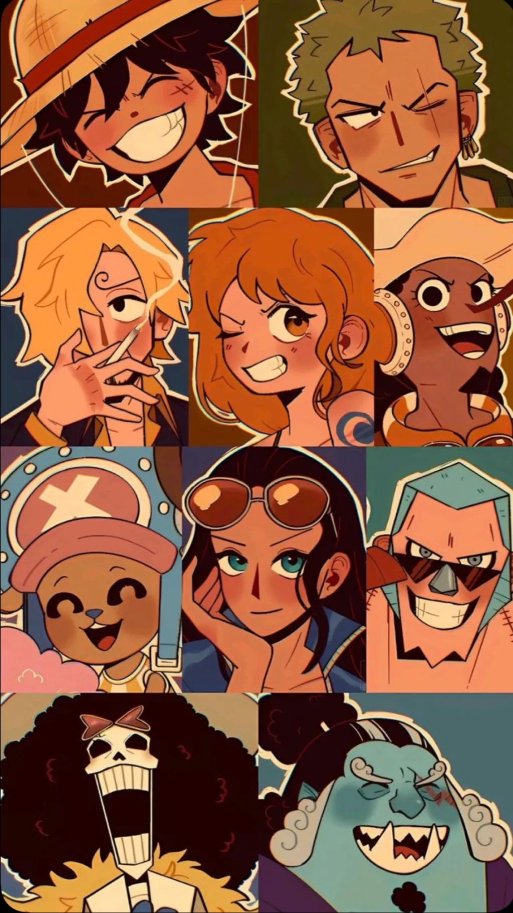 ai character: STRAWHAT CREW! background