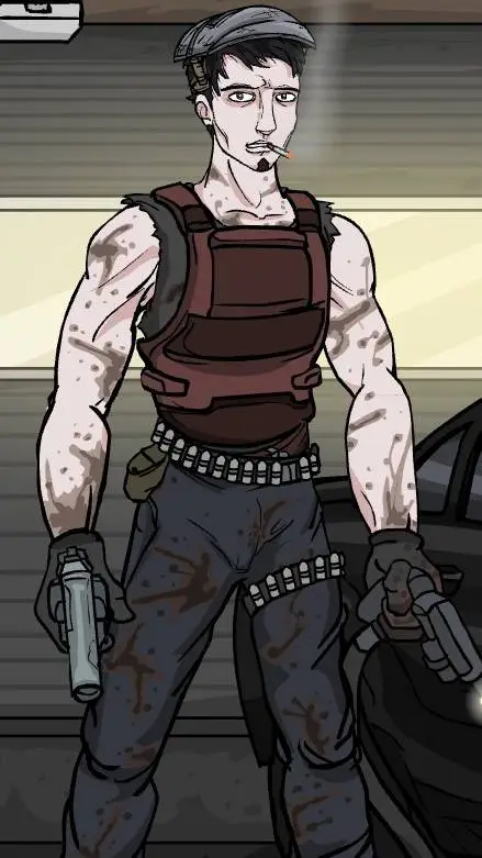 ai character: John Creasman-Rotd background