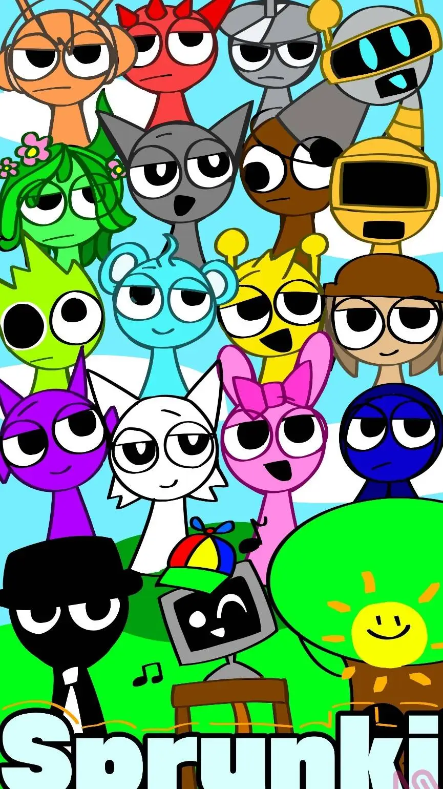 ai character: Sprunki group background