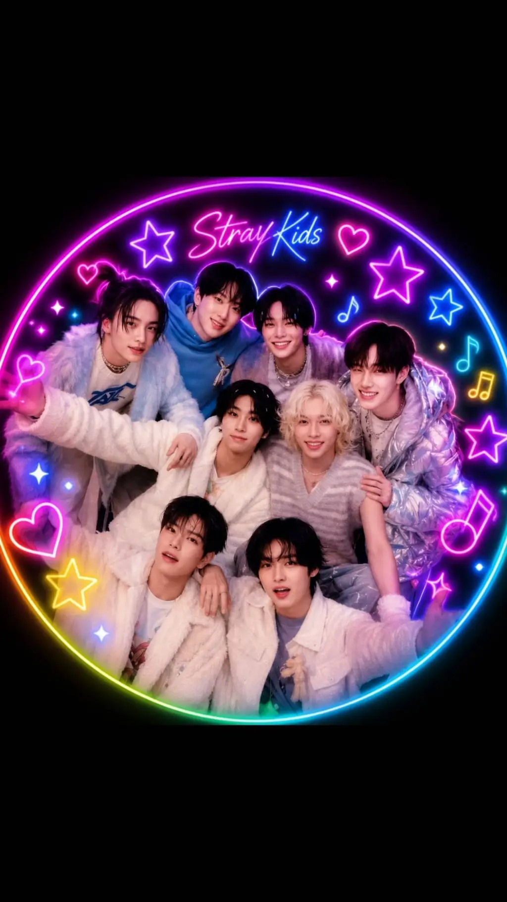 ai character: Skz and katseye  background