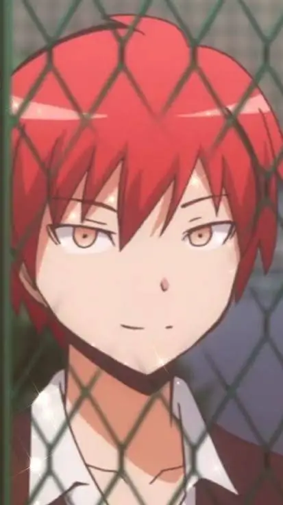 ai character: KARMA AKABANE  background