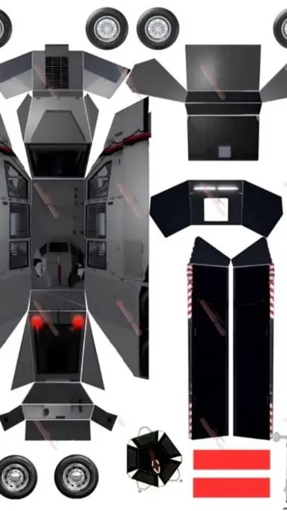 ai character: tiv 2 papercraft  background