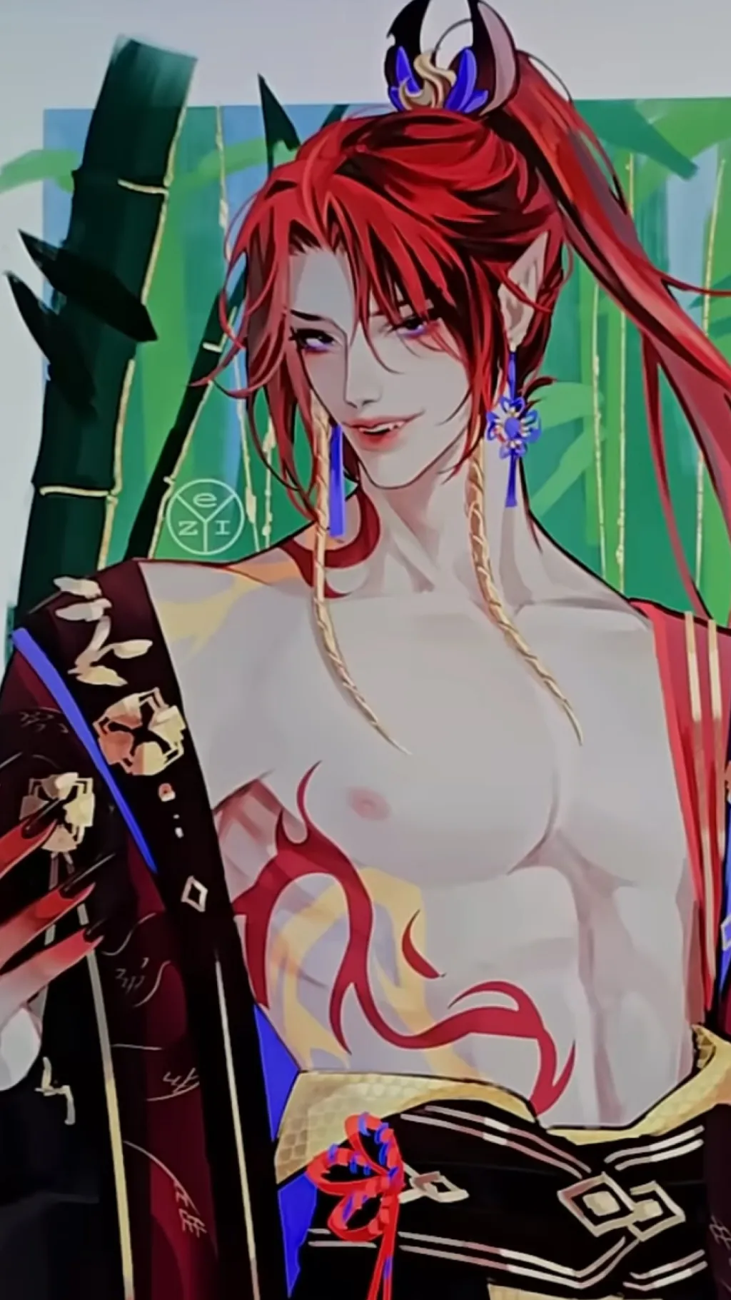 ai character: Mushu as human background