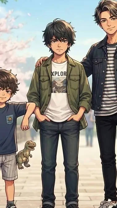 ai character: Felix,Kai,Alex background