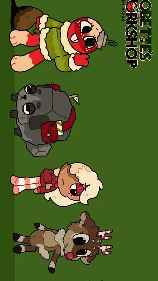 ai character: DW Christmas toons background