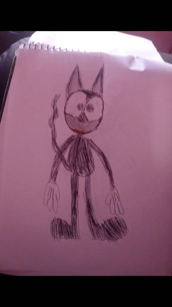ai character: CAT Black background