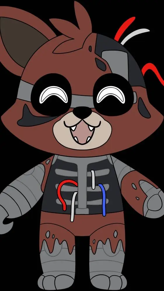 ai character: Ignited foxy plus background