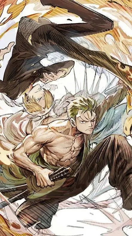 ai character: Zoro x Sanji background