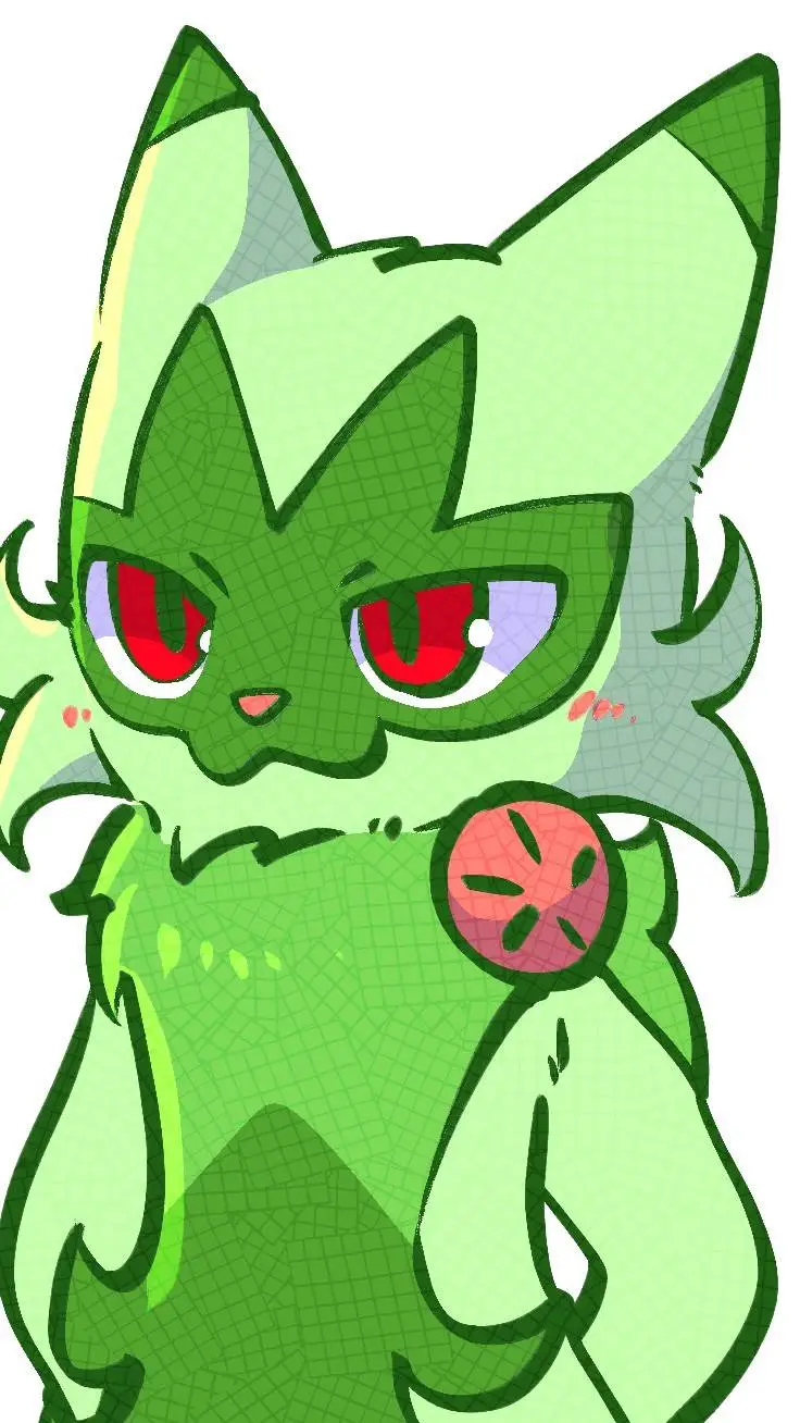 ai character: 💚flora gato💚 background