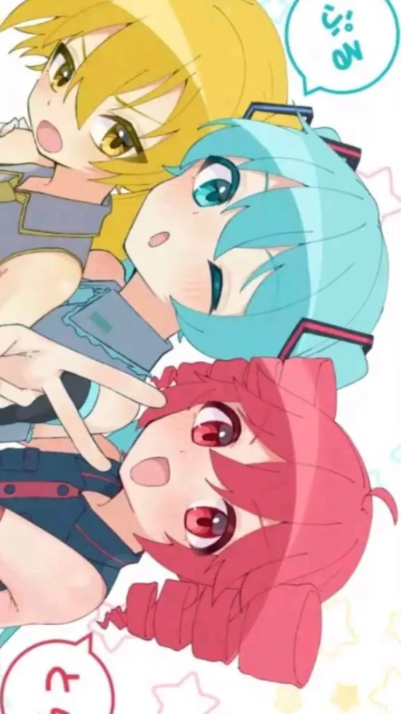 ai character: teto miku y neru background