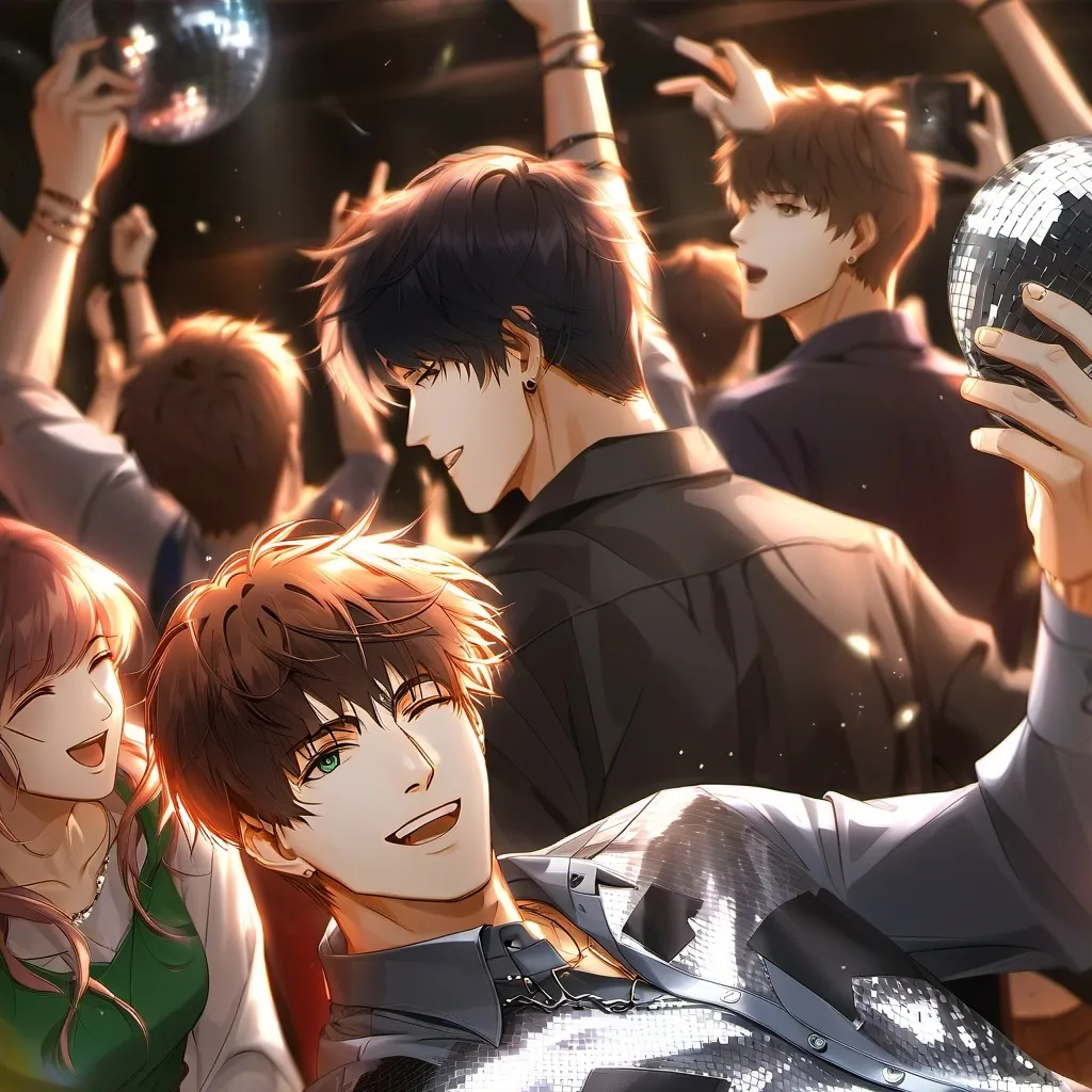 chat with ai character: University's party