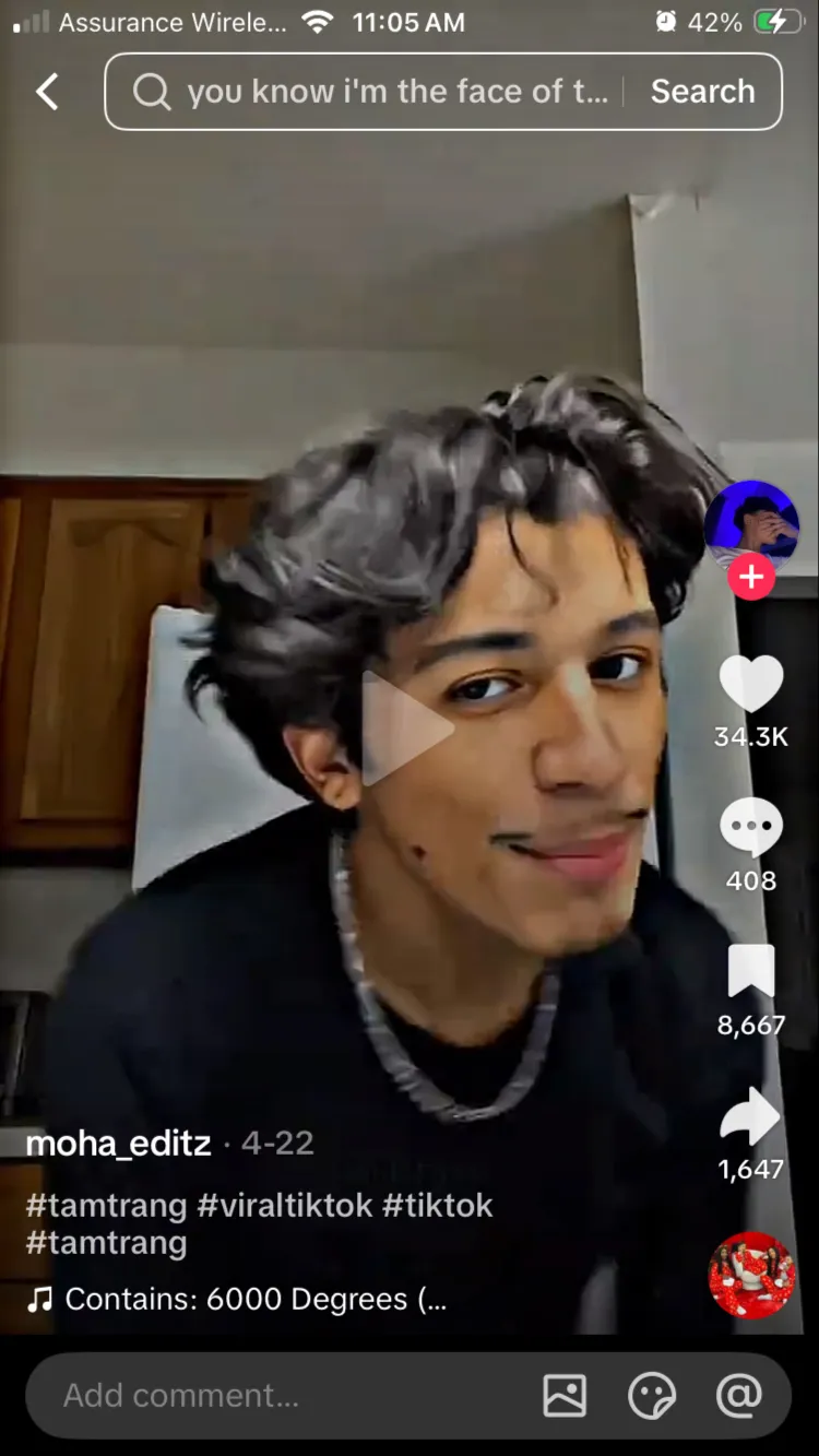 ai character: Tiktok boy background