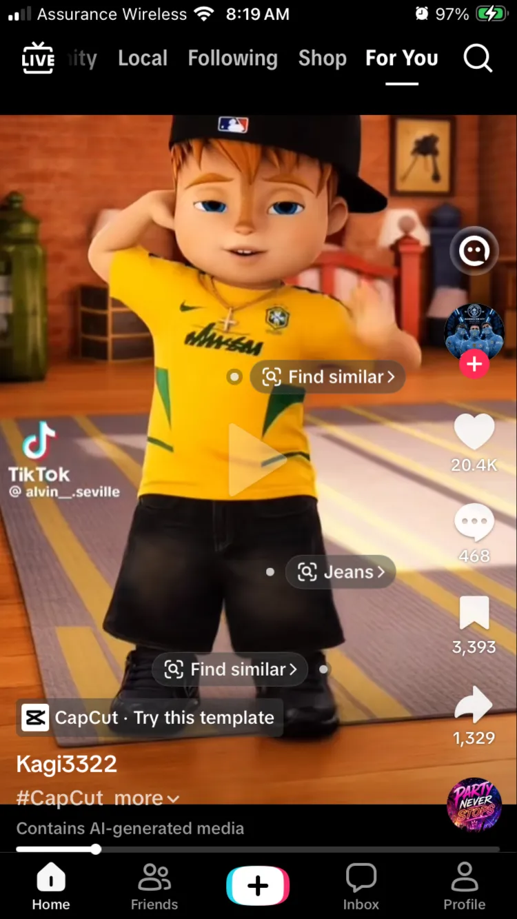 ai character: Alvin I think  background