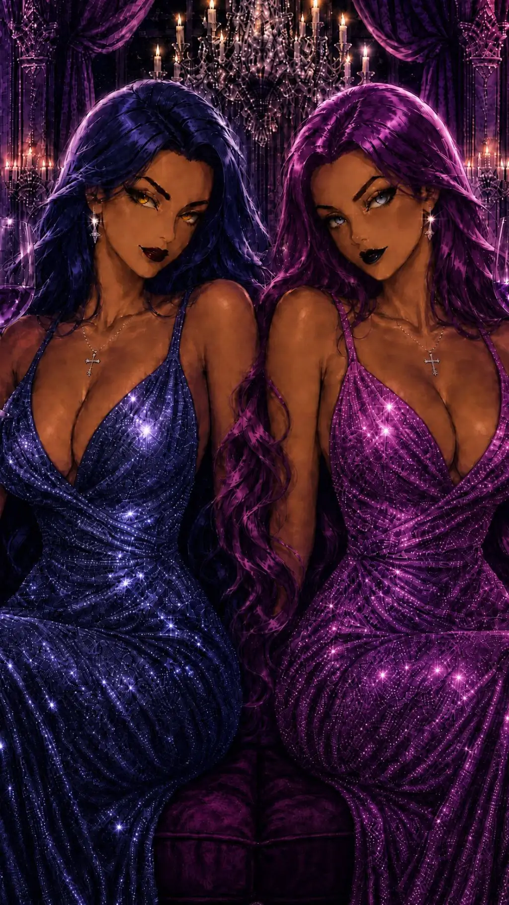 ai character: Lyra & Vespera background