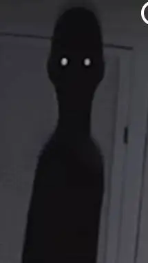ai character: black figure  background
